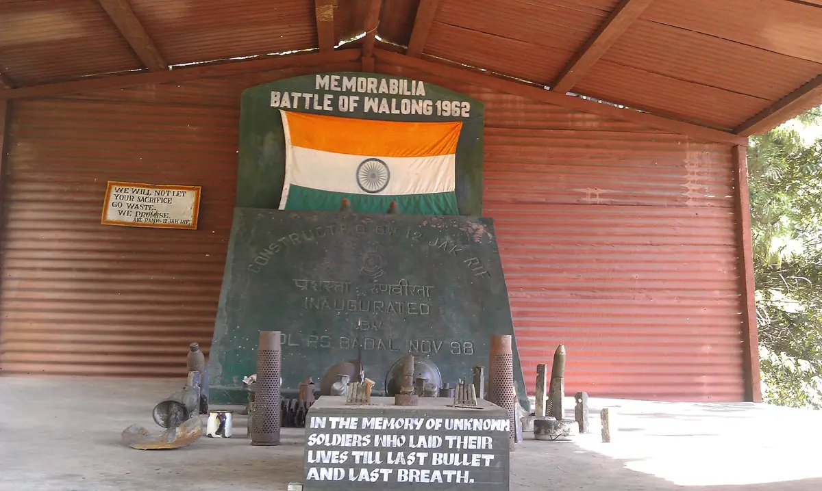 Helmet Top war memorial at Walong, Anjaw district, Arunachal Pradesh